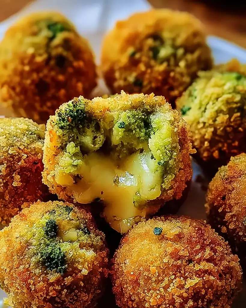 A delicious plate of Crispy Broccoli Cheese Balls That Will Wow Your Taste Buds