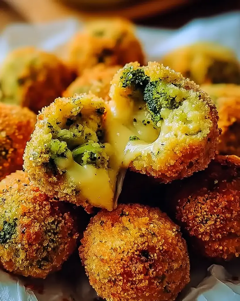 A delicious plate of Crispy Broccoli Cheese Balls That Will Wow Your Taste Buds