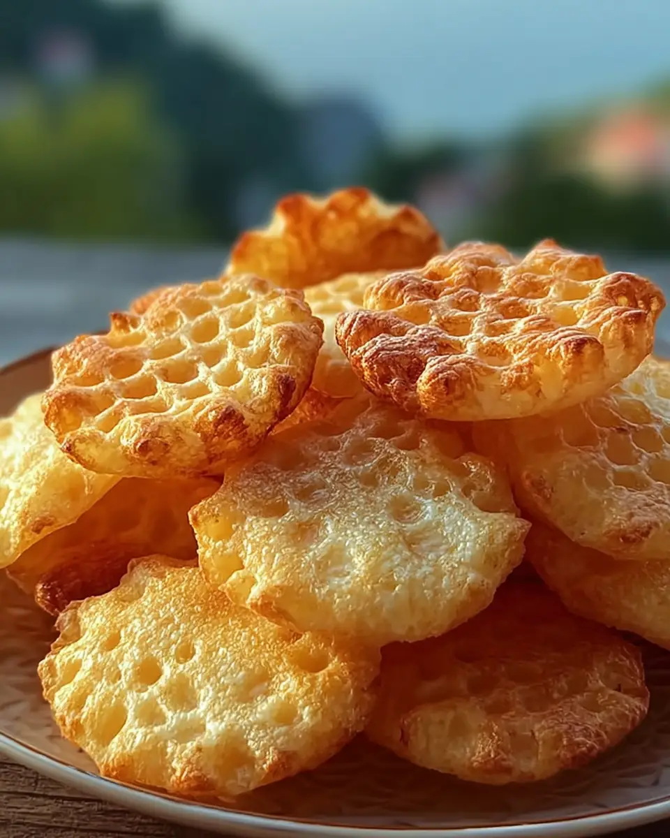 A delicious plate of Crispy Cottage Cheese Chips