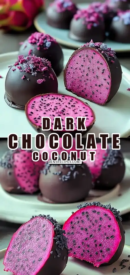 Dark Chocolate Dragon Fruit Coconut Treats for Blissful Snacking