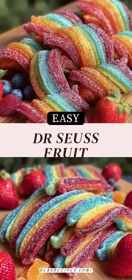 Colorful Crispy Dr. Seuss Rainbow Fruit Twists Easy Recipe for Kids Party