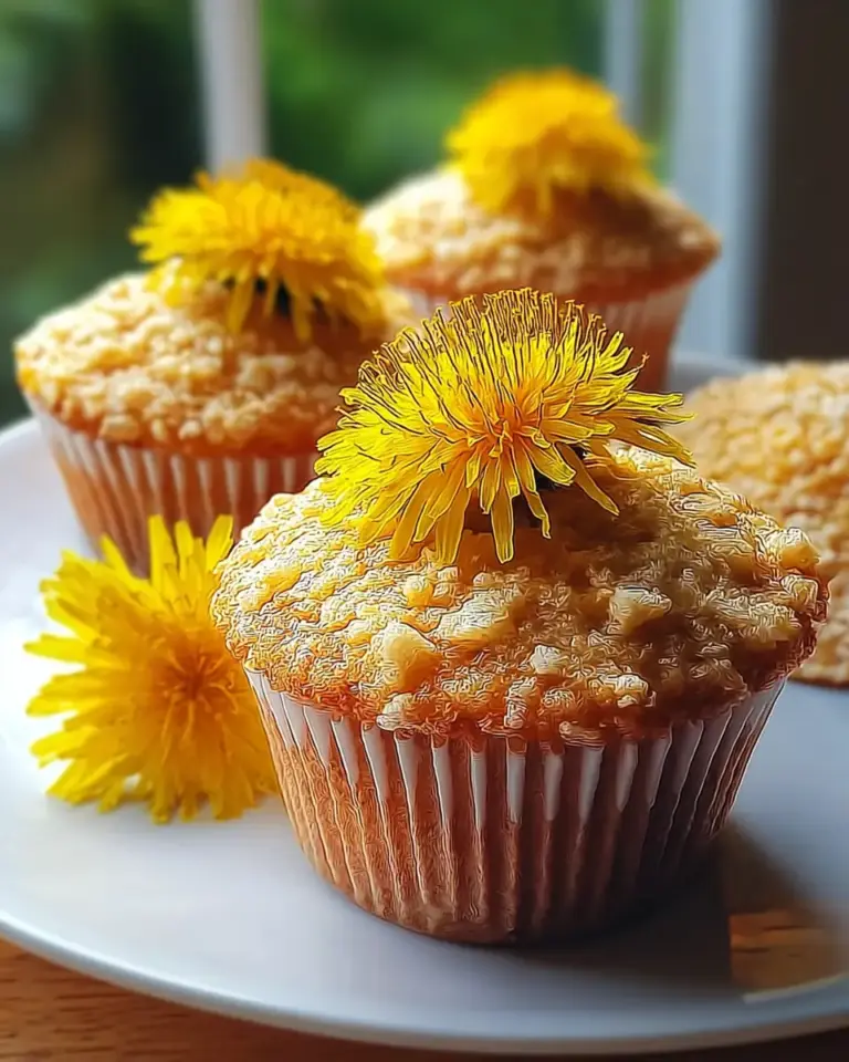 A delicious plate of Dandelion Muffins