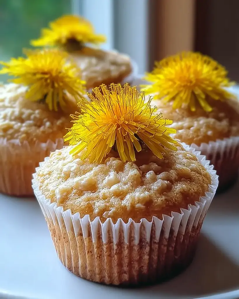 A delicious plate of Dandelion Muffins