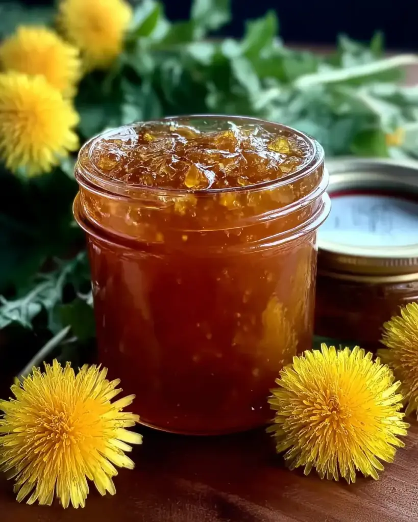 A delicious plate of Delicious Dandelion Jelly Recipe Easy Homemade Sweet Floral Jelly
