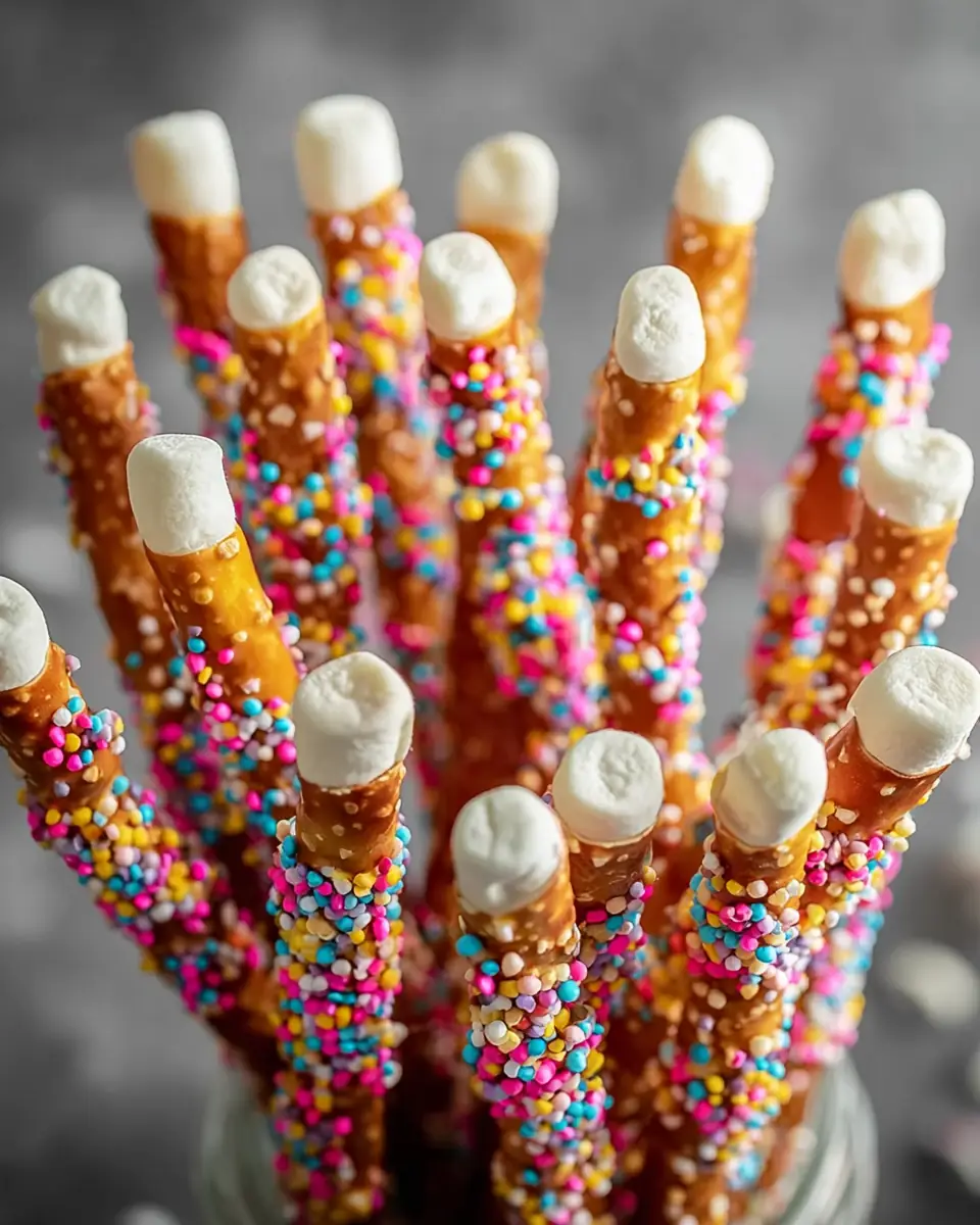A delicious plate of Dr. Seuss Truffula Tree Pretzel Rods Recipe to Delight Kids!