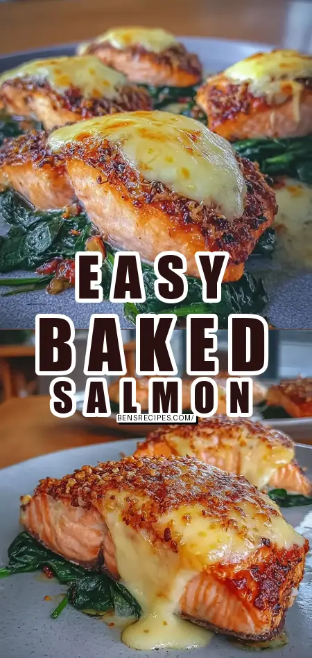 Easy Baked Salmon with Spinach
