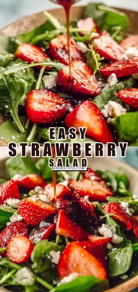 Easy Strawberry Salad with Vinaigrette Dressing
