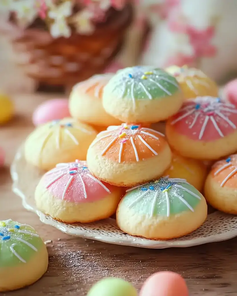A delicious plate of Easter Jello Cookies