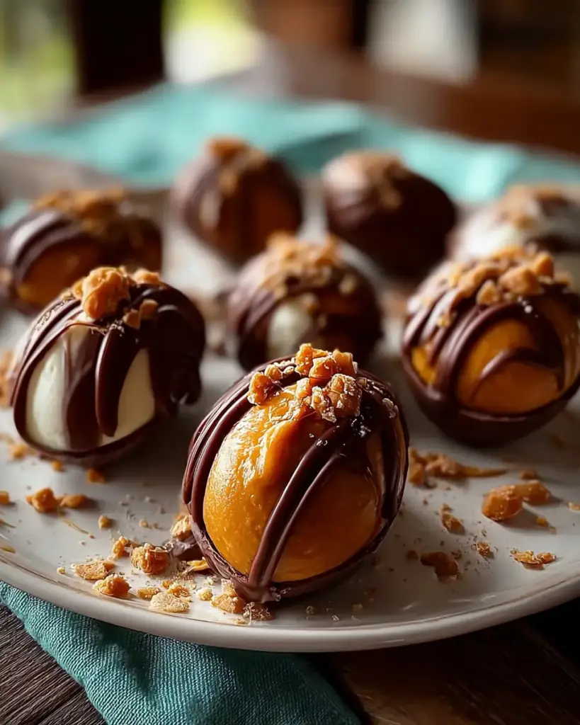 A delicious plate of Easter Peanut Butter Eggs