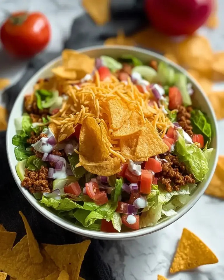 A delicious plate of Easy Doritos Taco Salad Recipe