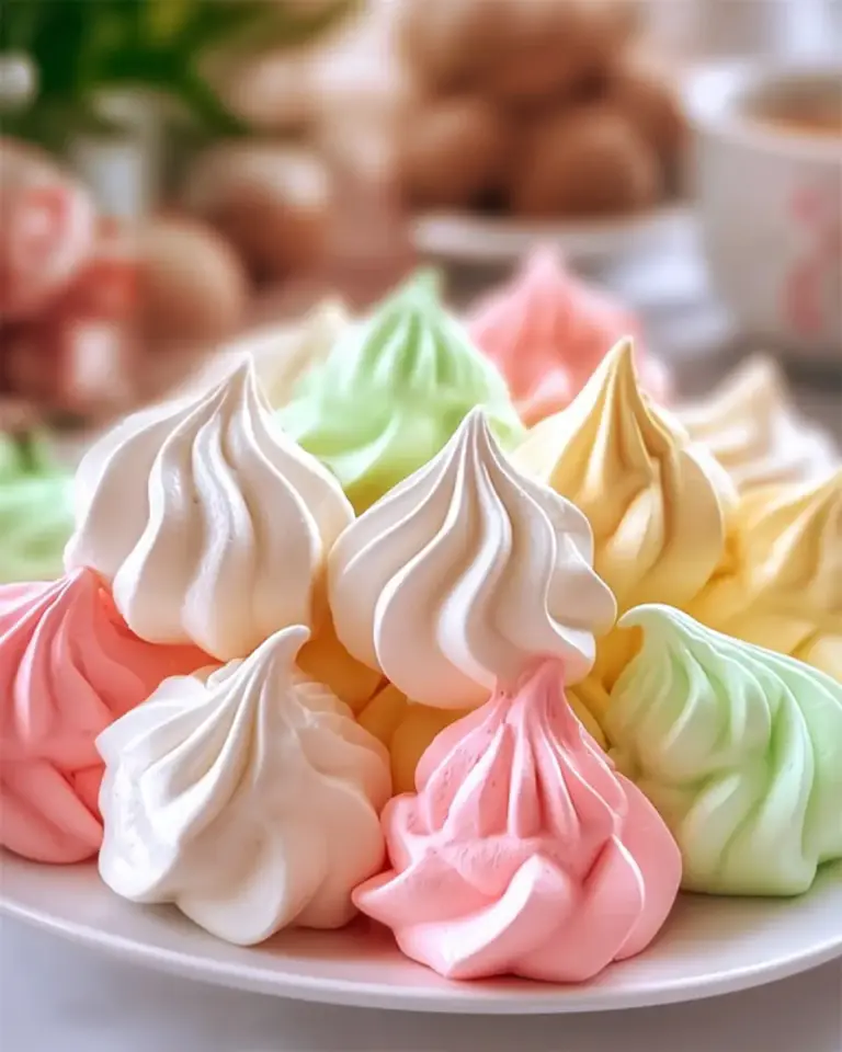 A delicious plate of Easy Jello Meringue Cookies