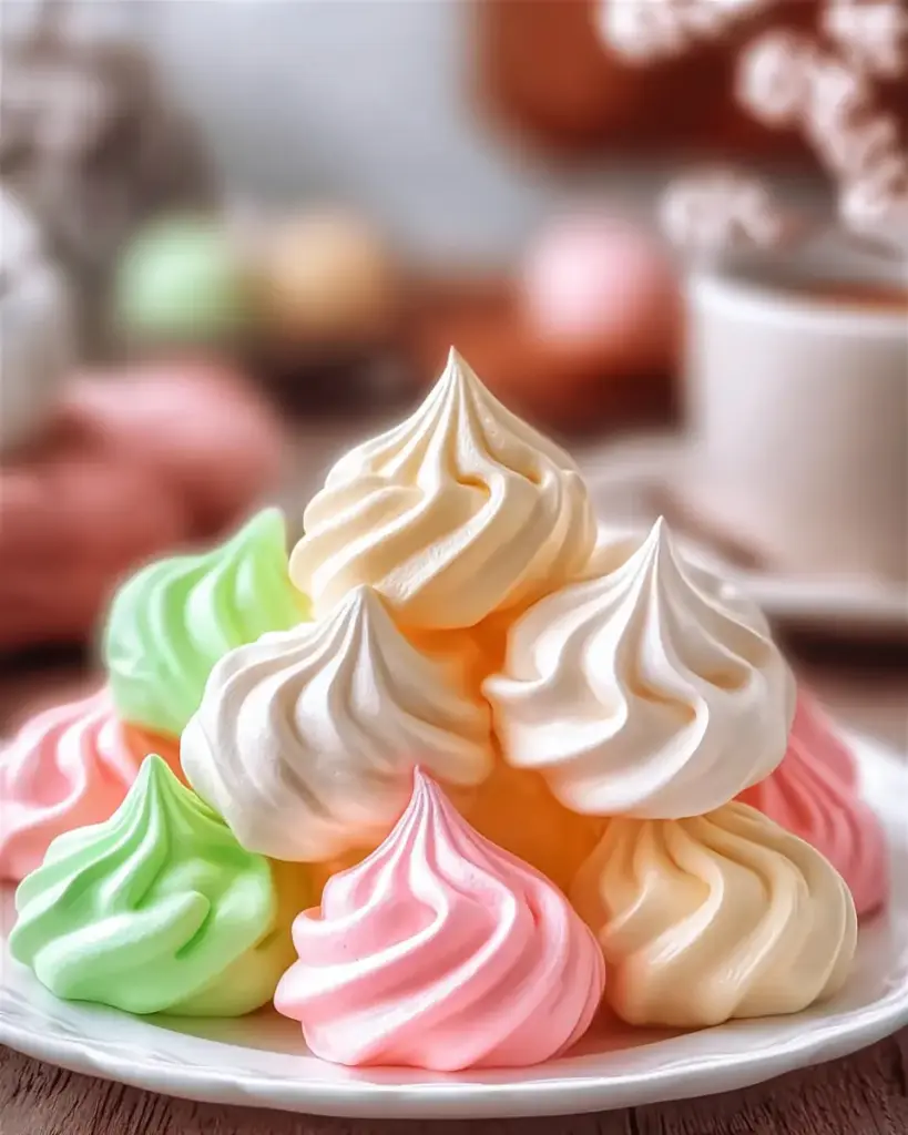 A delicious plate of Easy Jello Meringue Cookies