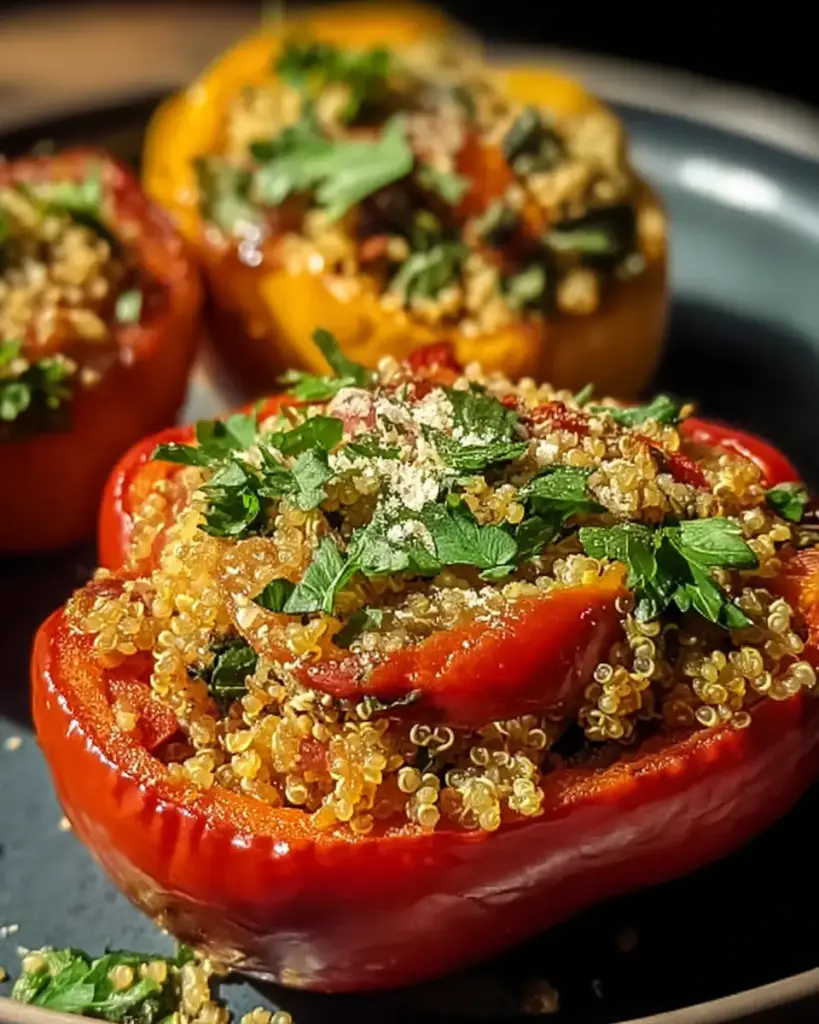 A delicious plate of Easy Quinoa Veggie Stuffed Peppers Recipe for Bold Flavor