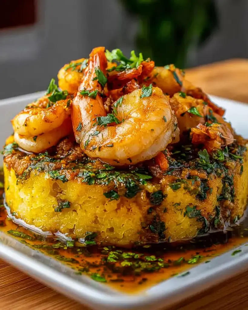 A delicious plate of Garlic Shrimp Mofongo – Flavor-Packed Puerto Rican Classic