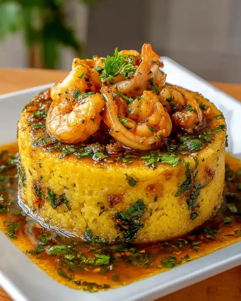 A delicious plate of Garlic Shrimp Mofongo – Flavor-Packed Puerto Rican Classic