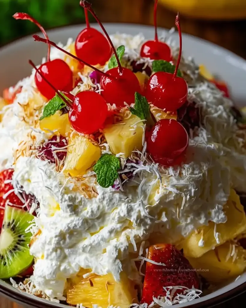 A delicious plate of Hawaiian Cheesecake Salad