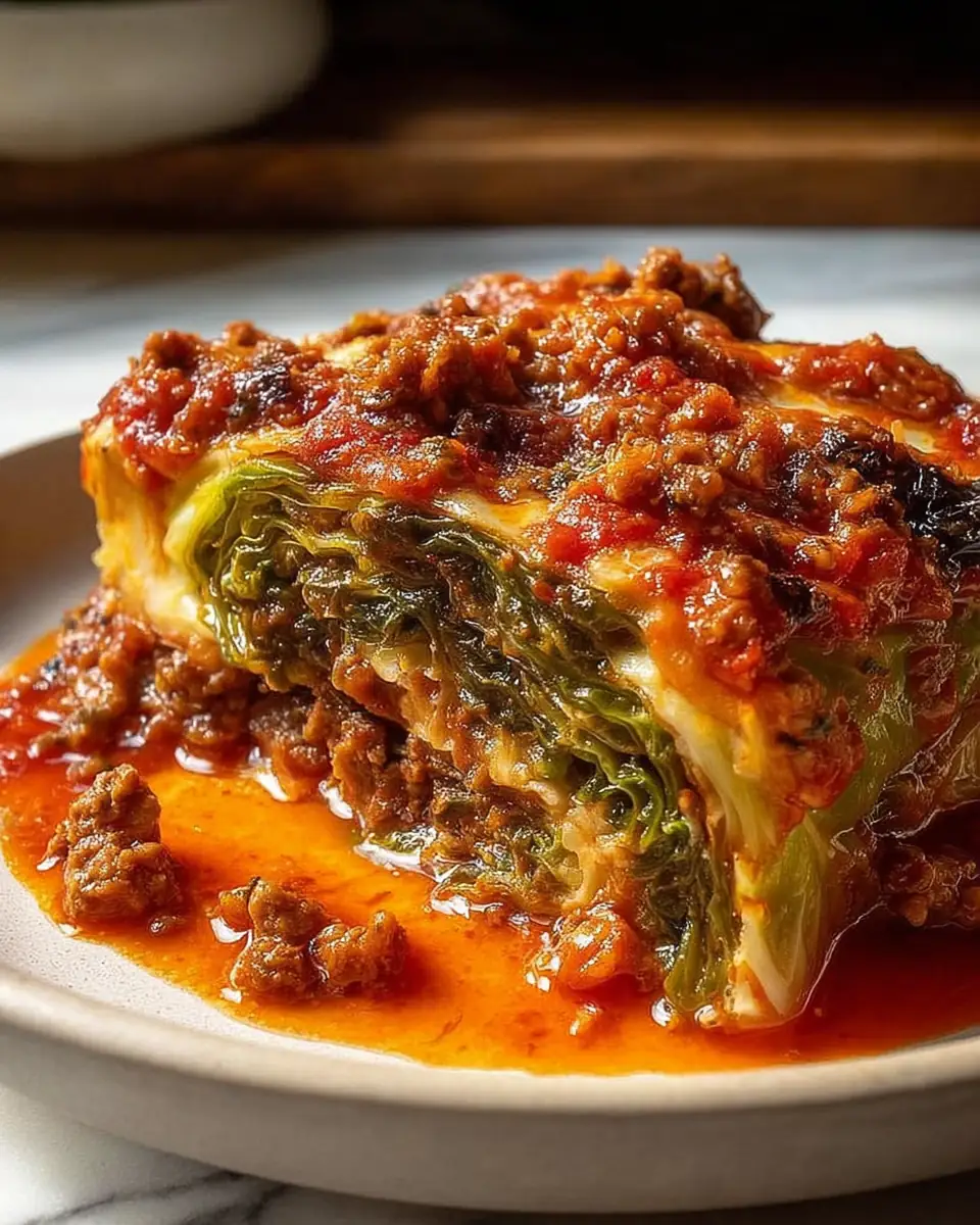 A delicious plate of Hearty Stuffed Cabbage Roll Casserole in 90 Minutes