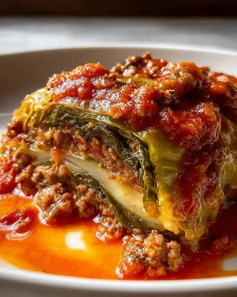 A delicious plate of Hearty Stuffed Cabbage Roll Casserole in 90 Minutes