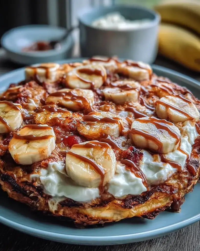 A delicious plate of High-Protein Breakfast Pizza Bowl
