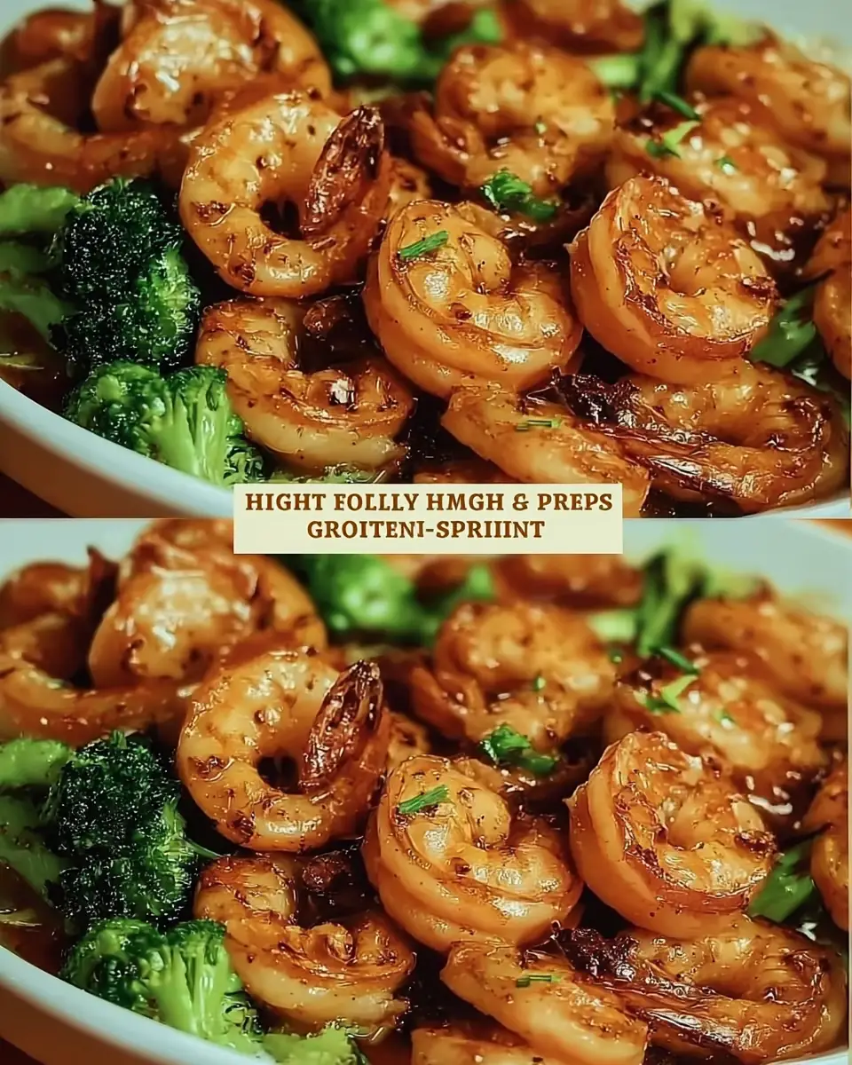 A delicious plate of High-Protein Honey Garlic Shrimp