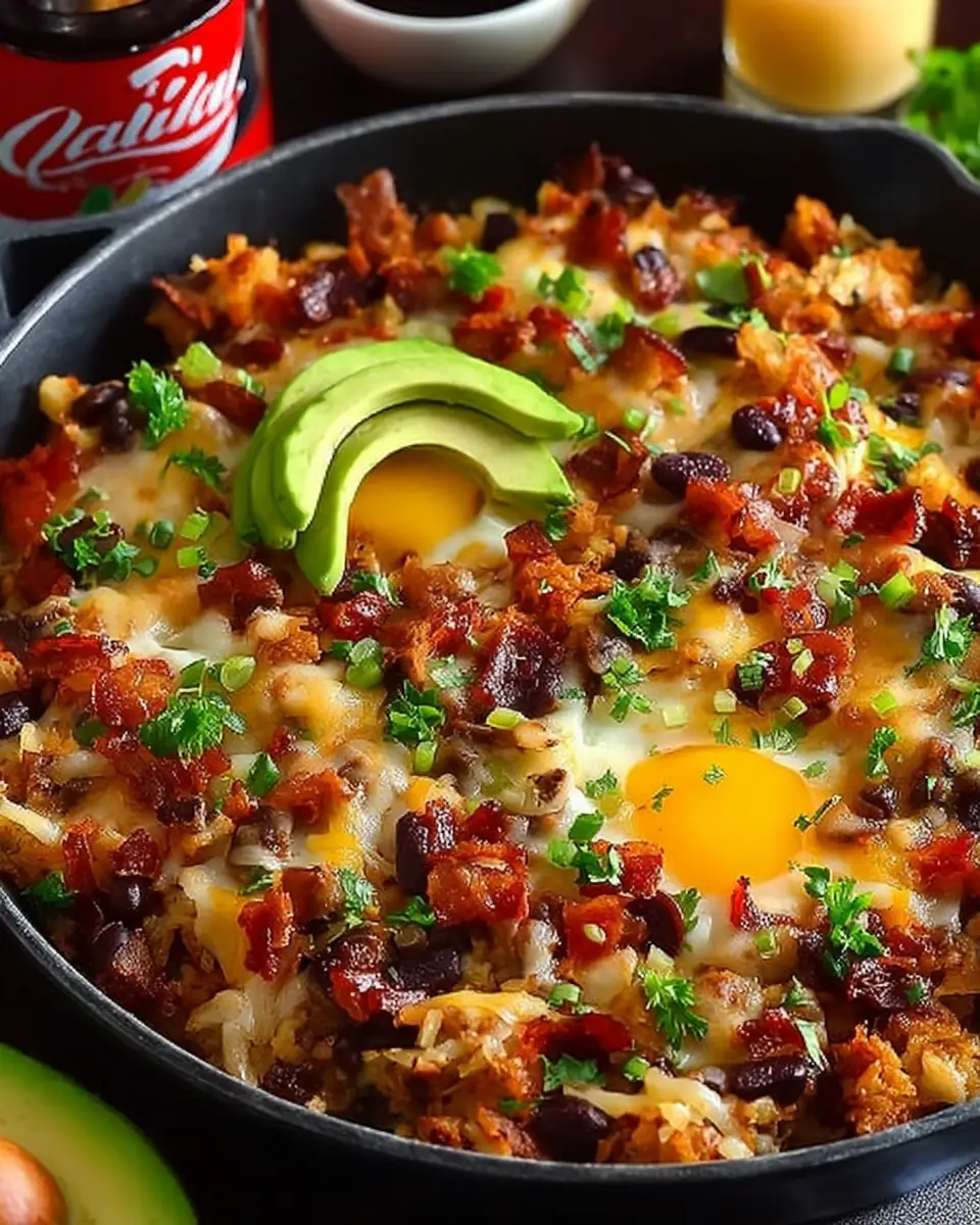 A delicious plate of High Protein Southwest Breakfast Skillet