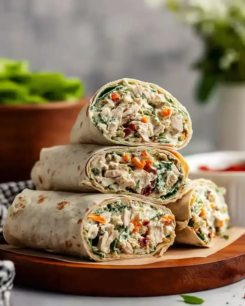 A delicious plate of Homemade Chicken Salad Wrap