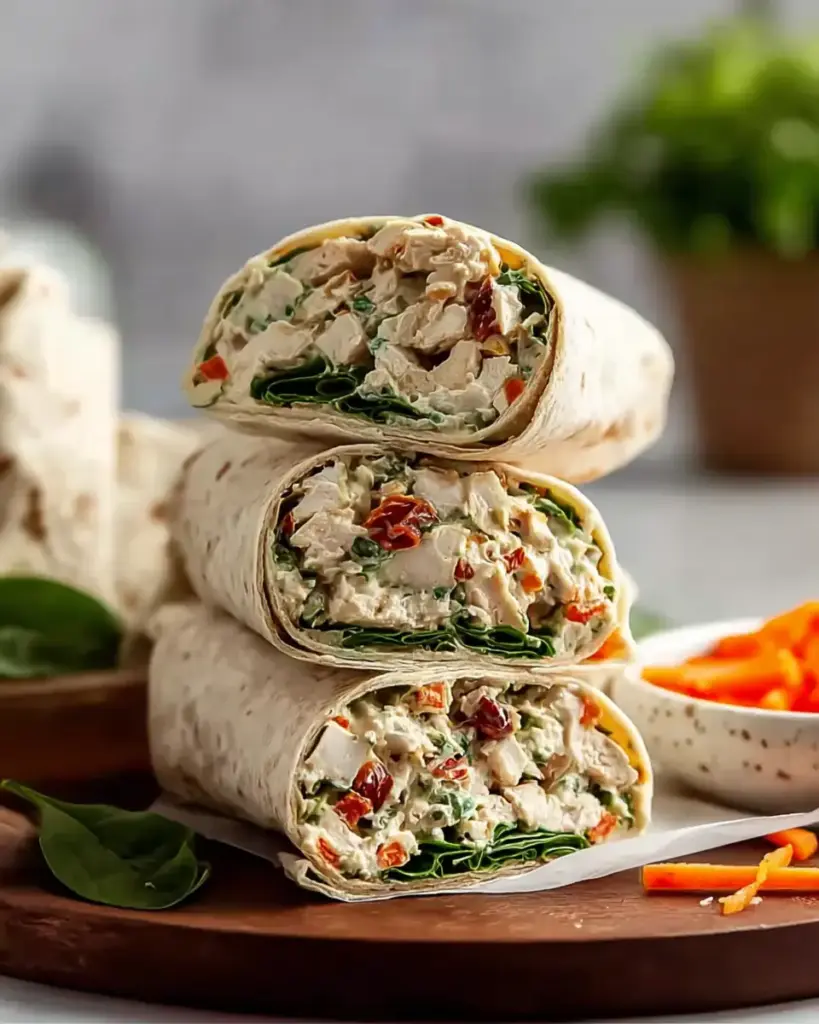 A delicious plate of Homemade Chicken Salad Wrap