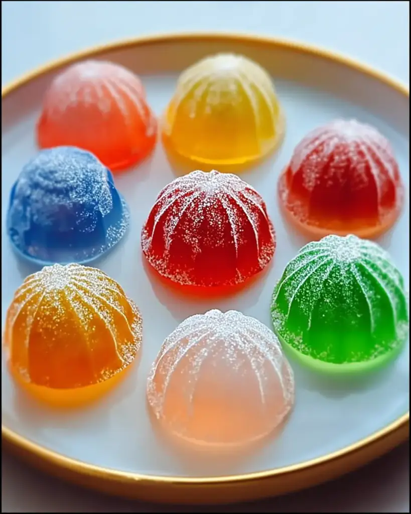 A delicious plate of Irresistible Jello Candy Melts – A Colorful Treat Made Easy