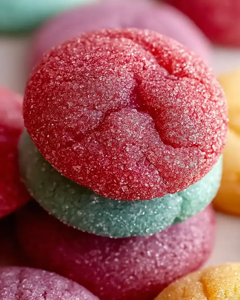 A delicious plate of Jello Cookies: Soft & Chewy Recipe for Colorful Treats