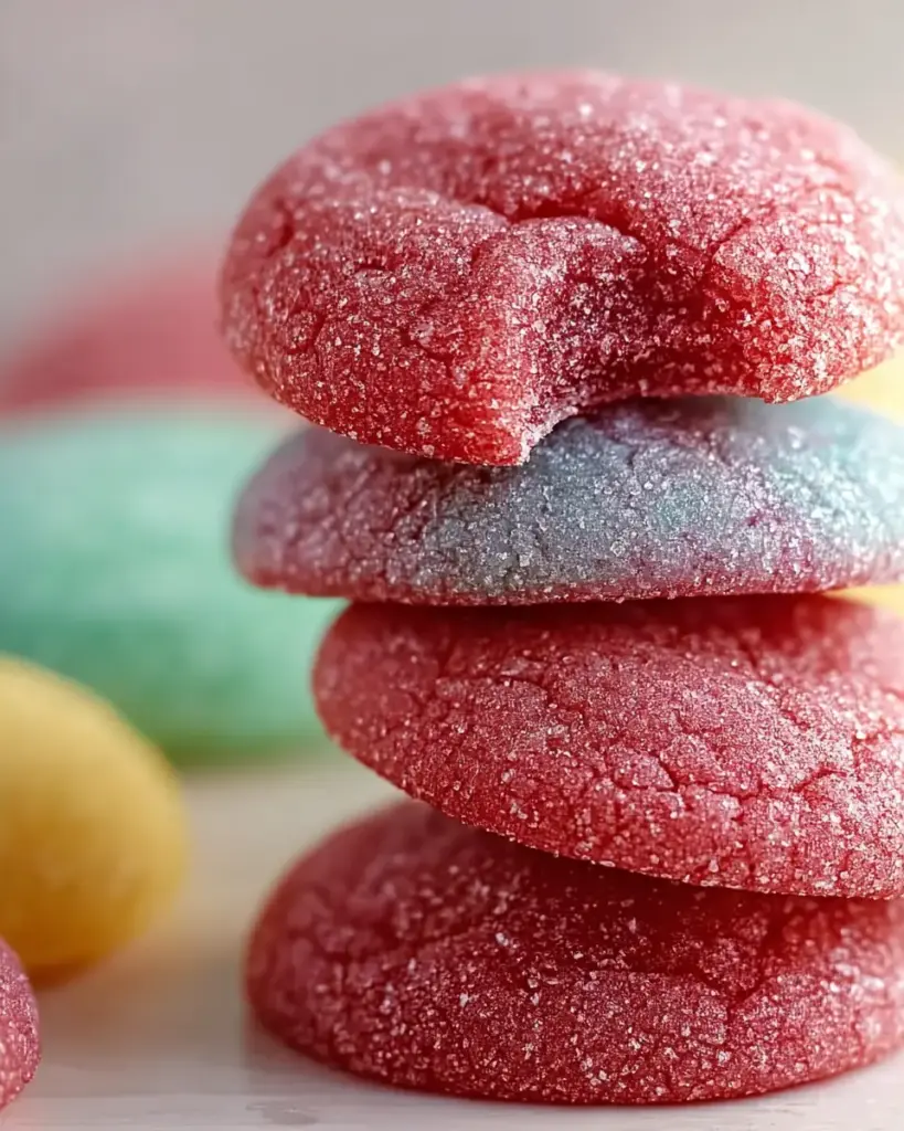 A delicious plate of Jello Cookies: Soft & Chewy Recipe for Colorful Treats