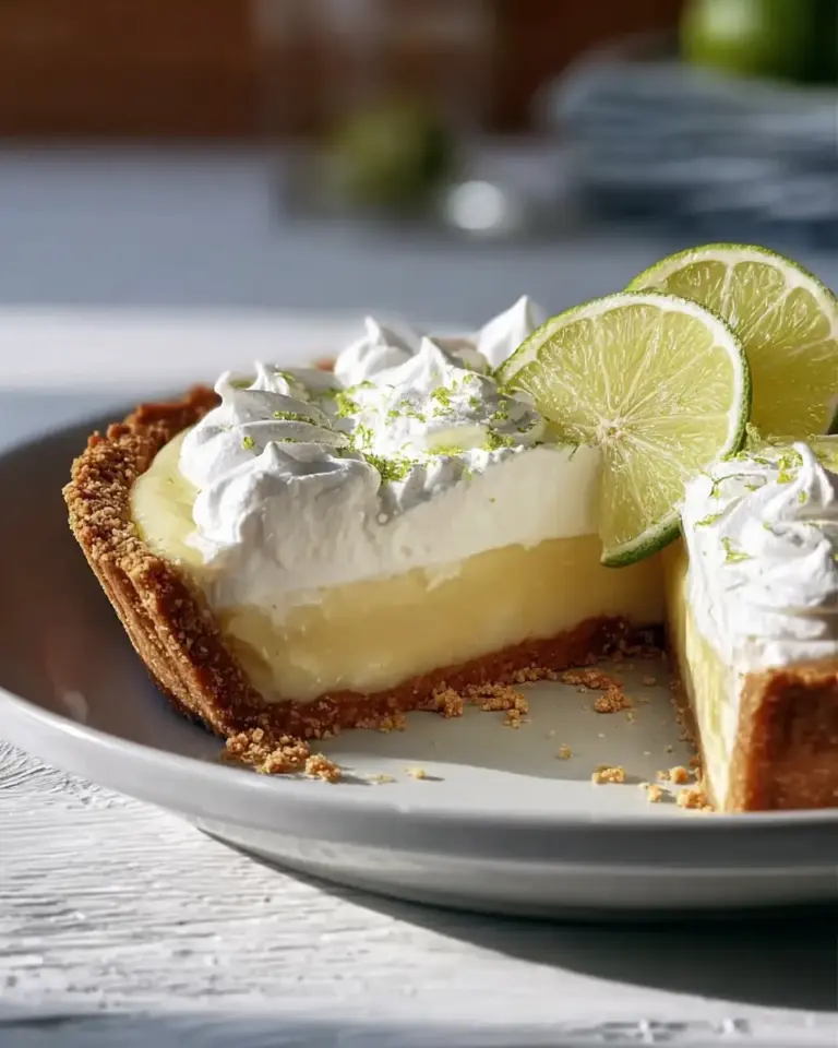 A delicious plate of Joanna Gaines Key Lime Pie