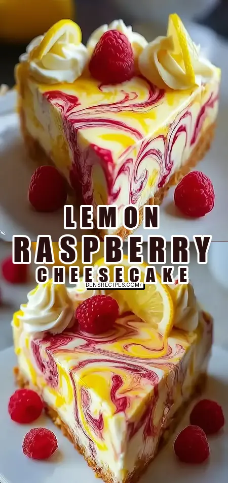 Lemon Raspberry Swirl Cheesecake - Delicious Dessert Recipe