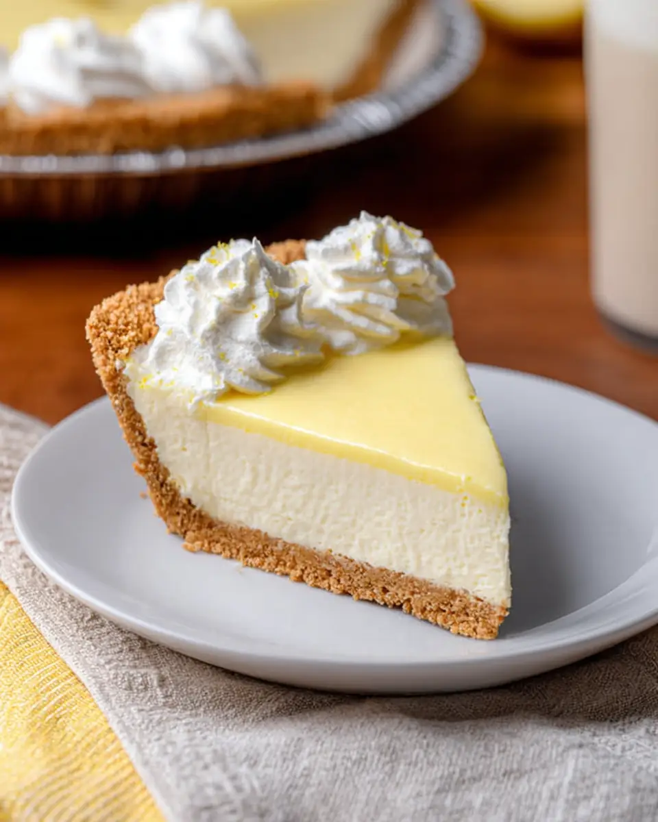 A delicious plate of Lemon Cream Cheese Pie