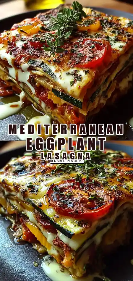 Delicious Layered Mediterranean Eggplant Zucchini Lasagna with Creamy Three-Cheese Drizzle
