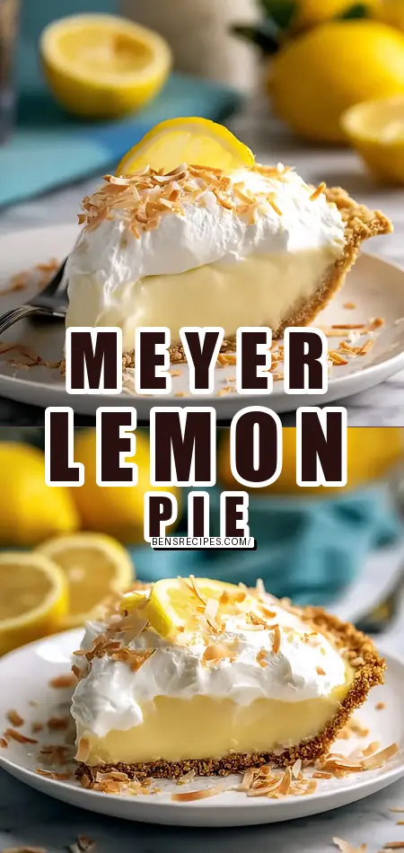 Zesty Meyer Lemon Pie with Condensed Milk