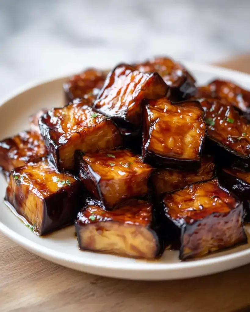 A delicious plate of Miso Glazed Eggplant: 1 Glorious Taste