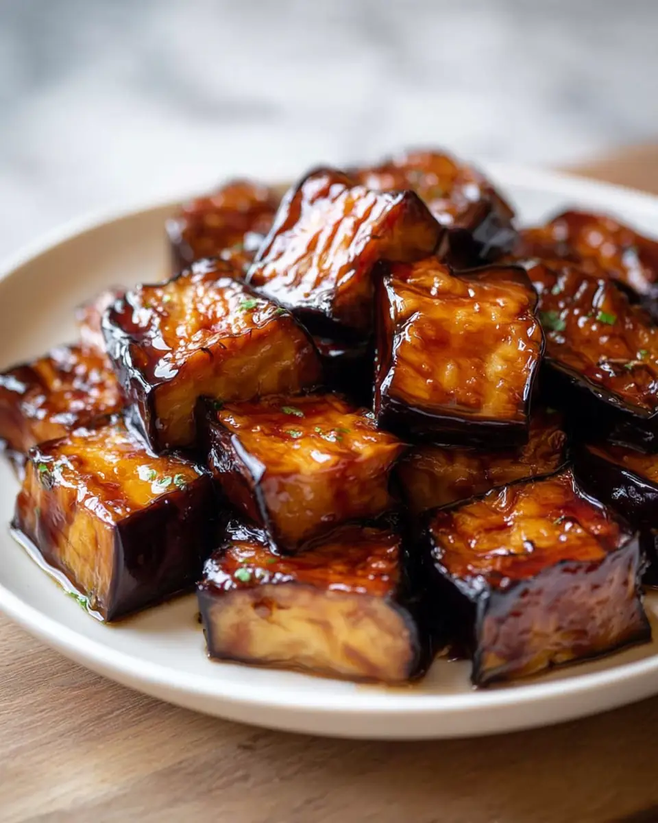 A delicious plate of Miso Glazed Eggplant: 1 Glorious Taste