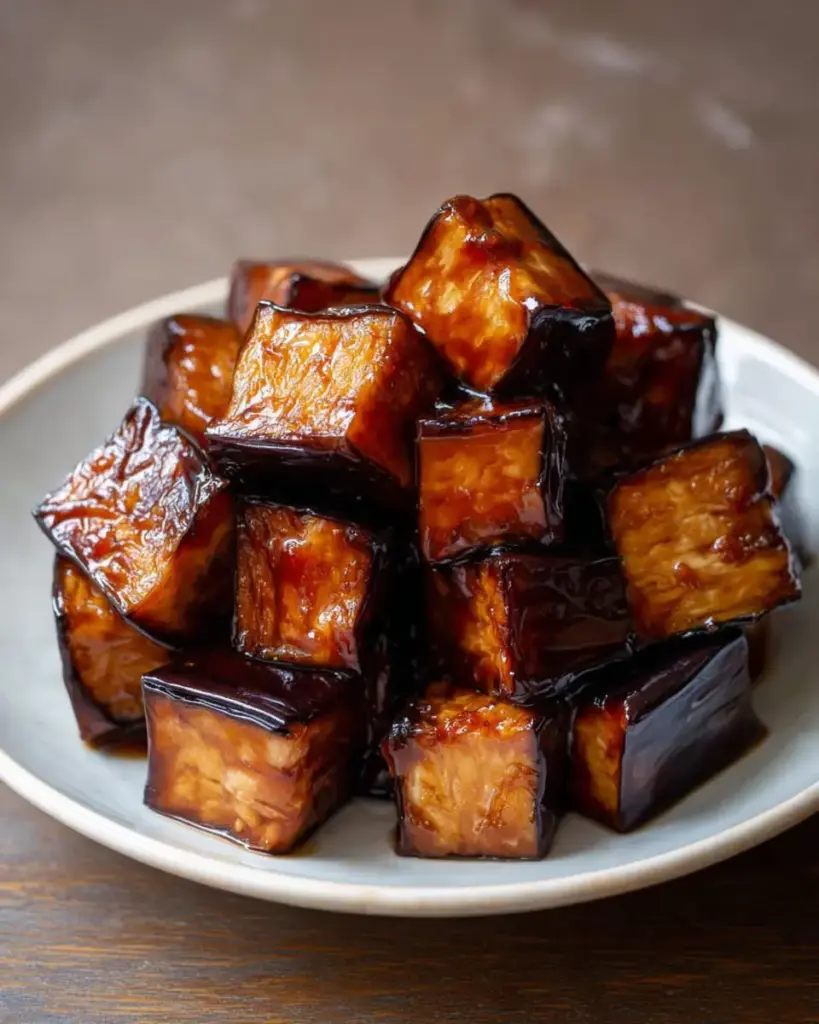 A delicious plate of Miso Glazed Eggplant: 1 Glorious Taste