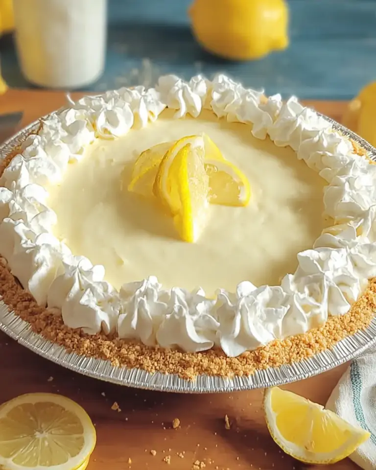 A delicious plate of No-Bake Cream Cheese Lemonade Pie: A Refreshing Dessert