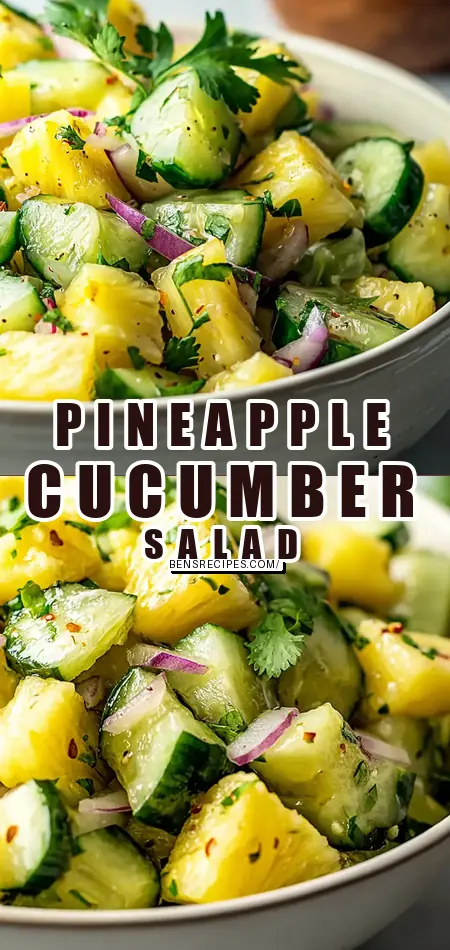 Pineapple Cucumber Salad Recipe with a Refreshingly Sweet Dressing