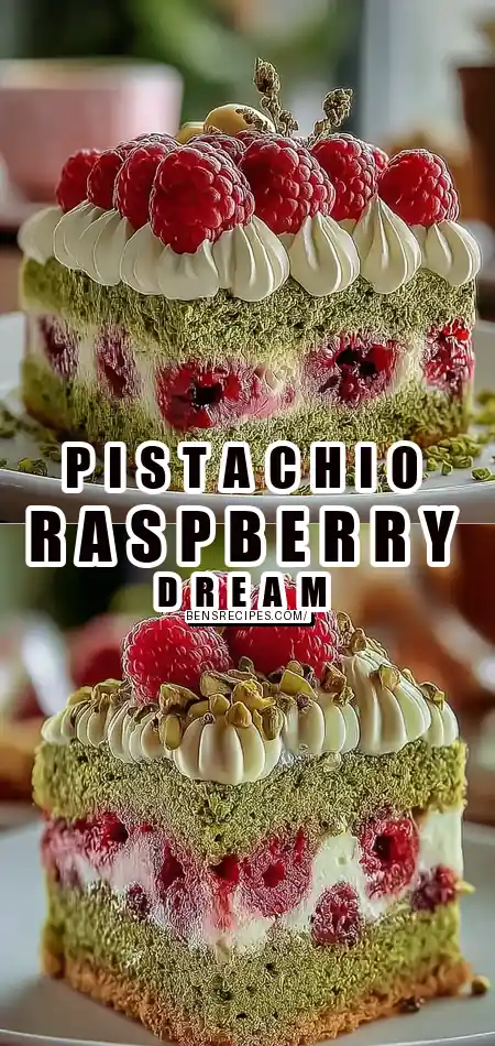 Heavenly Pistachio Raspberry Dream Cake
