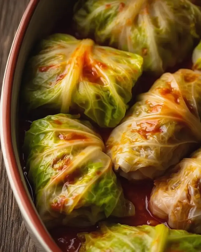 A delicious plate of Savory Polish Cabbage Rolls