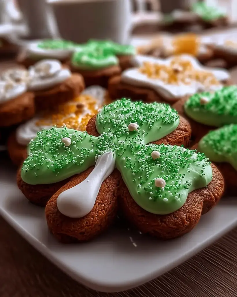 A delicious plate of St Patricks Day Cookies