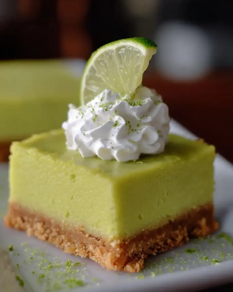 A delicious plate of St Patricks Key Lime Bars