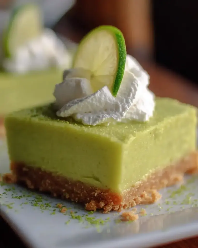 A delicious plate of St Patricks Key Lime Bars