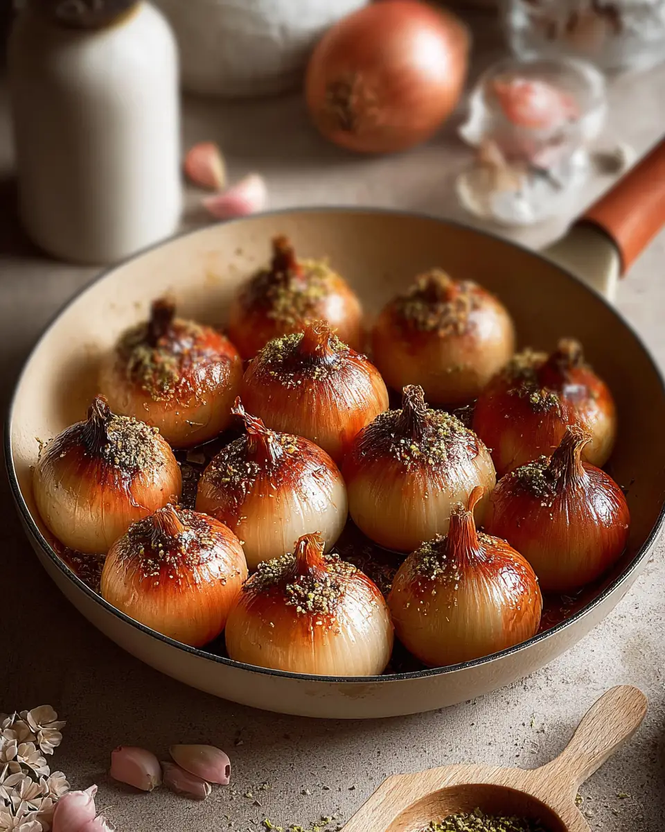 A delicious plate of Stuffed Onions (Onion Dolma) Recipe