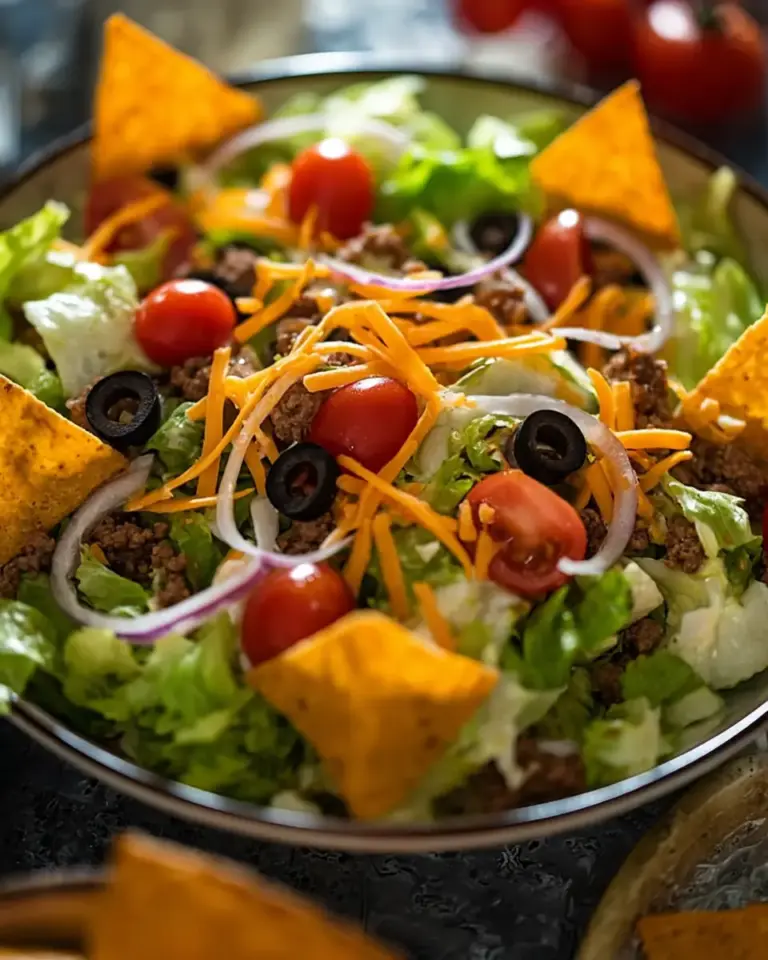 A delicious plate of Thousand Island Taco Salad