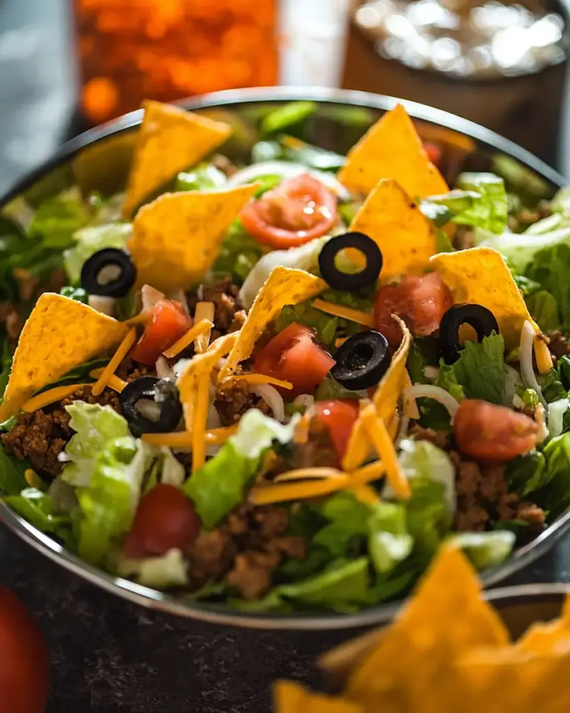 A delicious plate of Thousand Island Taco Salad