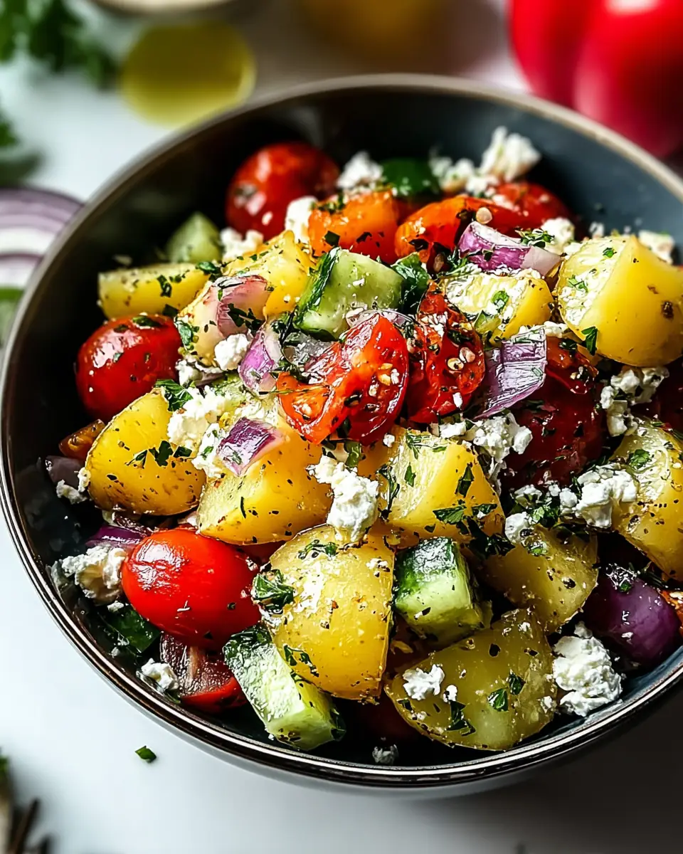 A delicious plate of Turkish Potato Salad