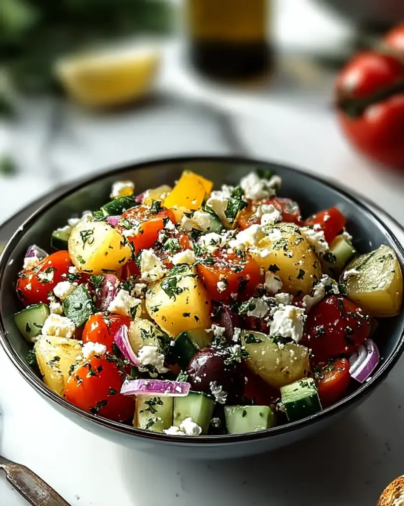 A delicious plate of Turkish Potato Salad